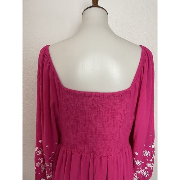 Torrid Dress Mini Pullover Smocked Floral Print Stretch - Picture 8 of 11